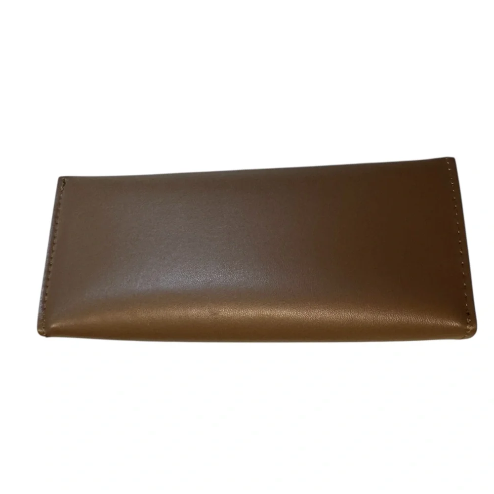 Burberry High End Tan Leather Eyeglasses Eyewear Magnetic Hard Case MINTY